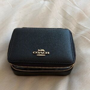 Coach Black Leather pill case